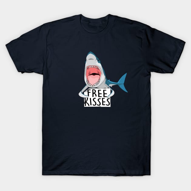 Free kisses Shark T Shirt TeePublic